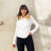 CARDIGAN ZIP E ECOPELLICCIA REMOVIBILE