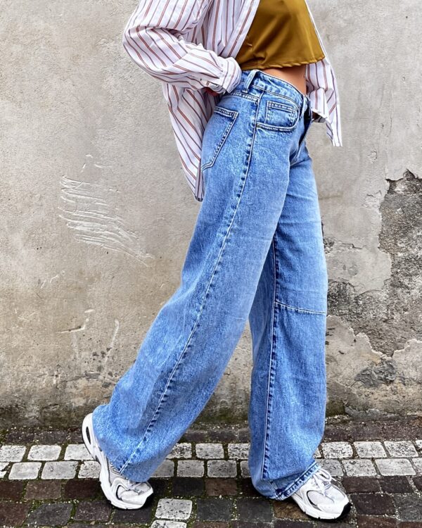 JEANS MYASTREET BALLOON CON CUCITURA AL GINOCCHIO
