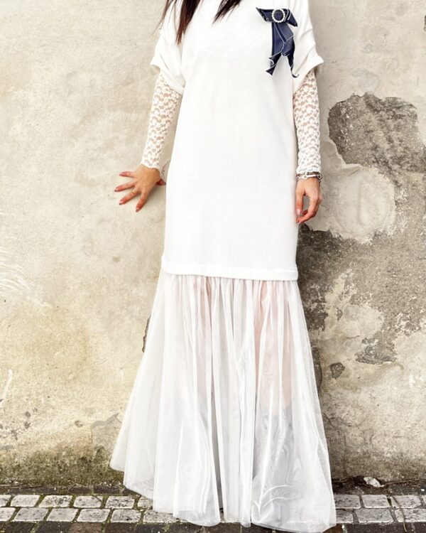 abito felpa e tulle myastreet