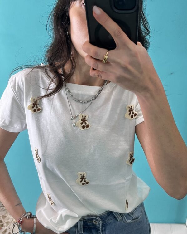 t-shirt in cotone orsetti