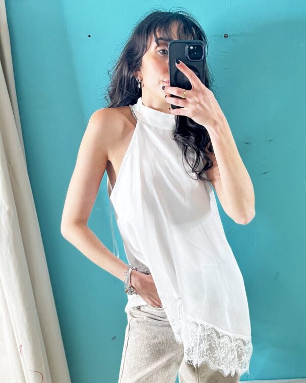 top lungo con pizzo