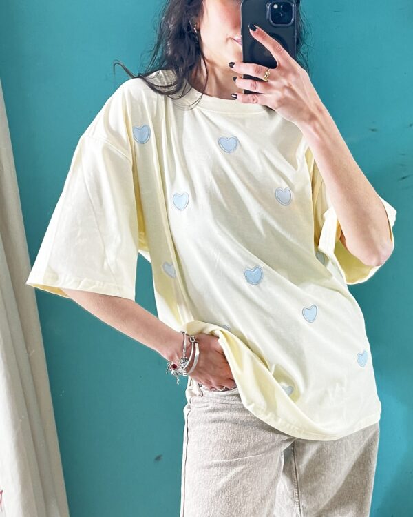 maxi t-shirt cuori