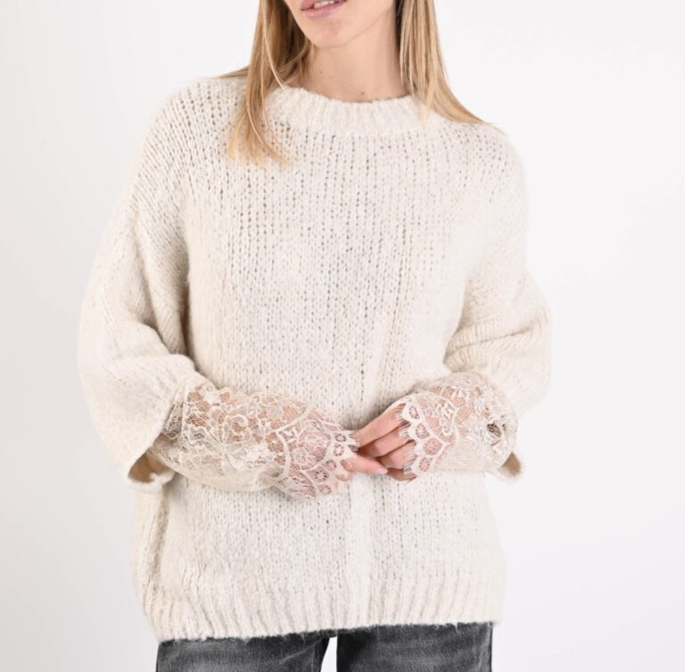 MAGLIONE MORBIDO CON DETTAGLI IN PIZZO